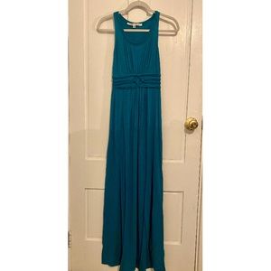 MAX STUDIO teal sleeveless maxi dress